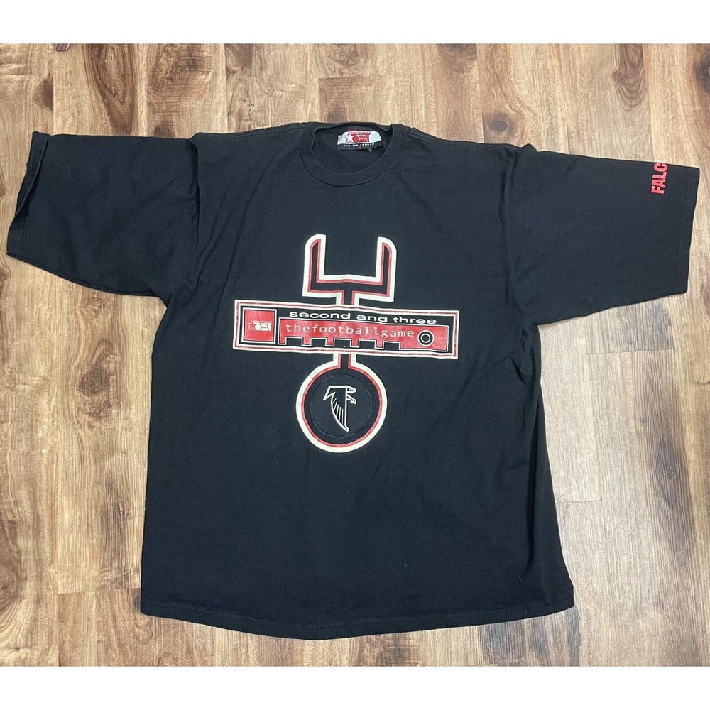 Vintage Atlanta Falcons BET Sports T-Shirt Mens Black 2X NFL Football RARE🔥